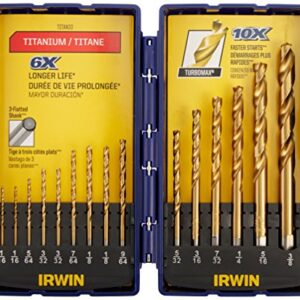 Irwin Tools Drill BIT 15PC TIN Turbo SPEEDBOR PRO Set