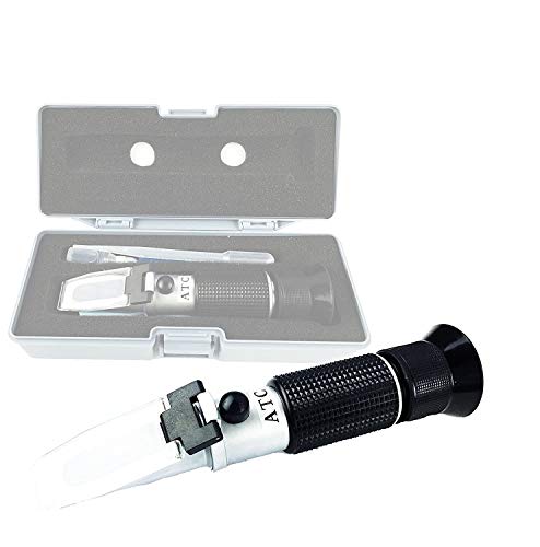 Azzota Portable 0-5% Brix Refractometer, with ATC, Heavy-Duty