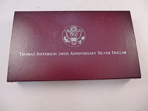 1993 Thomas Jefferson 250th Anniversary Silver Dollar Proof $1 Mint State US Mint