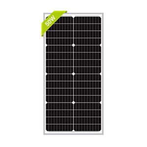 newpowa 50w solar panel 50w(watts) 12v(volts) monocrystalline pv module high-efficiency battery maintainer power for battery charging of boat rv camper suv and other off-grid applications