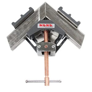 kaka industrial ac-100 angle clamp, solid construction, 90 degree welding angle clamp, heavy-duty cast-iron angle clamp vice