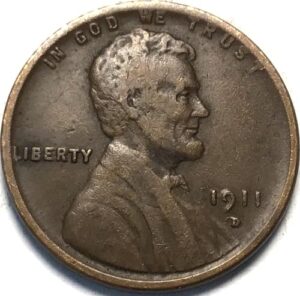1911 d lincoln wheat cent penny seller very fine