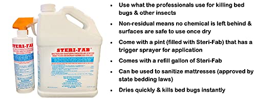 Steri-fab Bed Bug Spray Kit Bedbugs Killer Spray Sofa Furniture Mattress Bedbugs