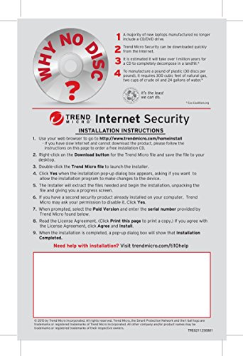 Trend Micro Internet Security 12 (3 Users-1 Year) Download-Registration Code