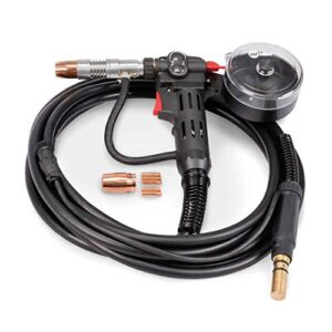 miller spoolmate 150 spool gun - 150a mig welder spool gun for aluminum, steel & stainless steel - aluminum spool gun welder with 20-ft cable, nozzle & extra contact tips - ideal for light fabricators