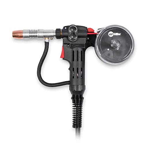 Miller Spoolmate 150 Spool Gun - 150A MIG Welder Spool Gun for Aluminum, Steel & Stainless Steel - Aluminum Spool Gun Welder with 20-Ft Cable, Nozzle & Extra Contact Tips - Ideal for Light Fabricators