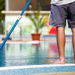 Aquatix Pro Swimming Pool Pole, 12 Foot, 1.3mm Commercial Thickness, Strong Holding Power, 3 Section 4-12ft Extendable Aluminium Telescopic Pole for Skimmer Nets, Vacuum Heads, Brushes, Grip & Lock