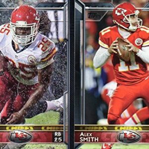 Kansas City Chiefs 2015 Topps NFL Football Complete Hand Collated Regular Issue 16 Card Team Set Including Alex Smith, Jamaal Charles Plus