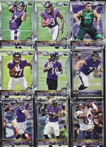 baltimore ravens 2015 topps nfl football complete regular issue 16 card team set including joe flacco, terrell suggs, rookies plus