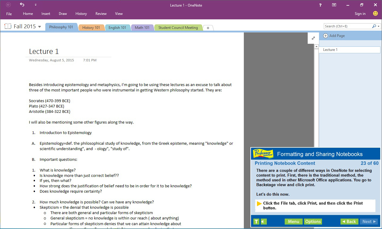 Professor Teaches OneNote 2016 [Download]