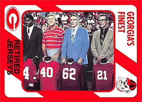 Herschel Walker, Theron Sapp, Charley Trippi & Frank Sinkwich Football card (Georgia) 1989 Collegiate Collection #196 Retired Jerseys