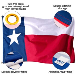 Anley Fly Breeze 3x5 Foot Texas State Flag - Vivid Color and Fade proof - Canvas Header and Double Stitched - Texas State Flags Polyester with Brass Grommets 3 X 5 Ft