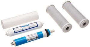 filmtec 5-stage-50f reverse osmosis replacement filter set 5 pcs w 50 gpd membrane, 9.75"x2.5", white
