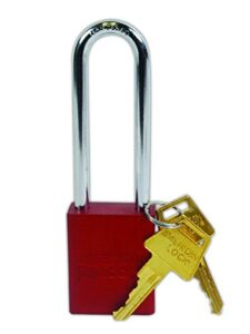 american lock a1107red safety lock-out padlock, aluminum, red, Оne Расk