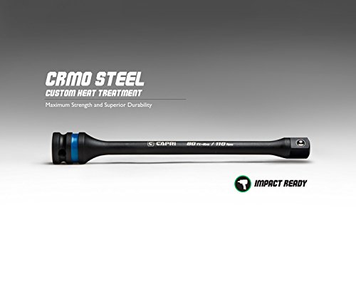 Capri Tools 30083 Torque Limiting Extension Bar Set (5 Piece), 65-140 ft. lbs., 1/2 in. Drive