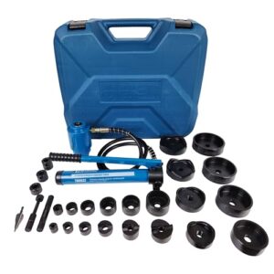temco th0037 4" hydraulic knockout punch electrical conduit hole cutter set ko tool kit 5 year warranty
