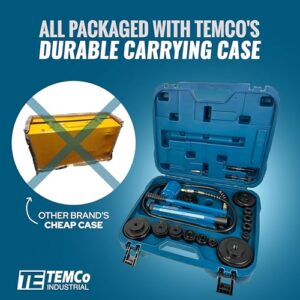 TEMCo TH0037 4" Hydraulic Knockout Punch Electrical Conduit Hole Cutter Set KO Tool Kit 5 Year Warranty