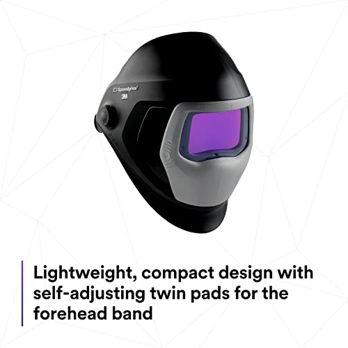 3M Speedglas Welding Helmet 9100, 06-0100-30iSW, with Auto-Darkening Filter 9100XXi 3 Arc Sensors for MMAW TIG MIG Tack Plasma Arc Welding and Grinding Mask, 1 Each, Black