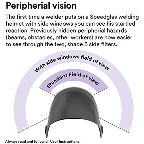 3M Speedglas Welding Helmet 9100, 06-0100-30iSW, with Auto-Darkening Filter 9100XXi 3 Arc Sensors for MMAW TIG MIG Tack Plasma Arc Welding and Grinding Mask, 1 Each, Black