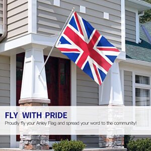 Anley Fly Breeze 3x5 Foot United Kingdom UK Flag - Vivid Color and Fade proof - Canvas Header and Double Stitched - British National Flags Polyester with Brass Grommets 3 X 5 Ft
