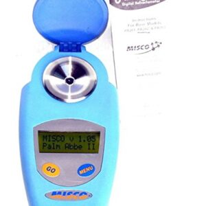 MISCO PA202 Palm Abbe Digital Handheld Refractometer, Brix Scale 0-85.0, Refractive Index, Sugar Content- NO Armor Jacket