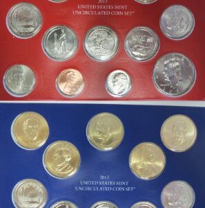 2013 US Mint Uncirculated 28-Coin Set With Burnished Dollars