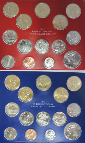 2013 US Mint Uncirculated 28-Coin Set With Burnished Dollars