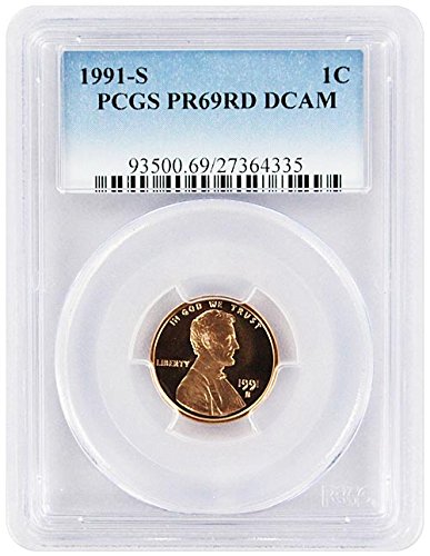 1991 S Proof Lincoln Cent Memorial PCGS PR 69 RD DCAM New Blue Label