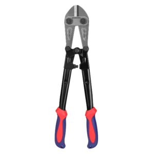 workpro w017004a bolt cutter, bi-material handle with soft rubber grip, 14", red&blue