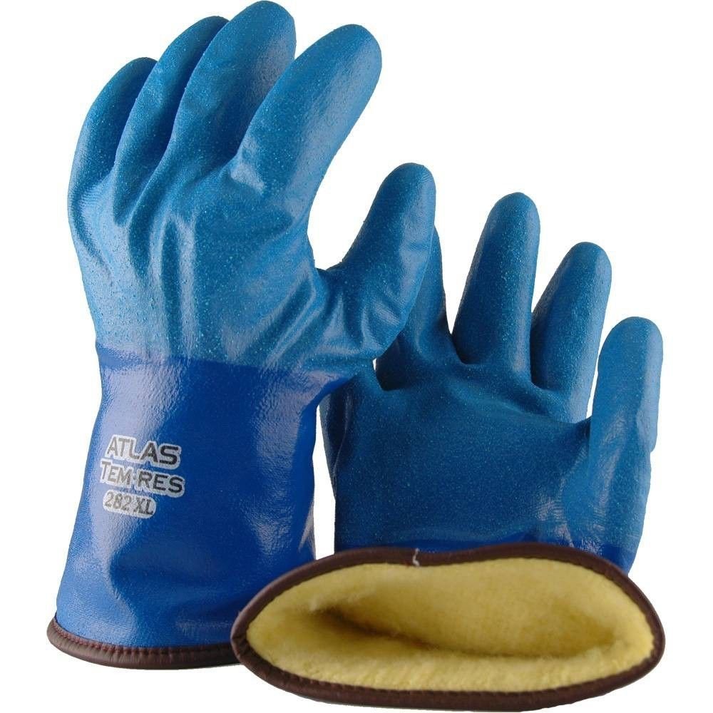 Atlas Showa Best 282 TEMRES Insulated Gloves, Waterproof/Breathable TEMRES Technology, Oil Resistant Rough Textured Coating, Acrylic Insulation, Medium (1 Pair)