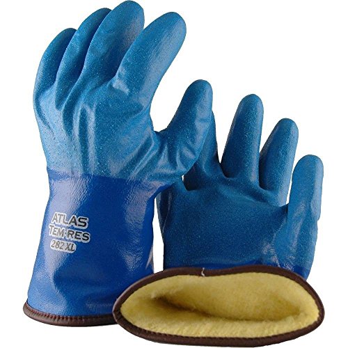 Showa Best 282 Atlas TEMRES Insulated Gloves, Waterproof/Breathable TEMRES Technology, Oil Resistant Rough Textured Coating, Acrylic Insulation, Large (1 Pair)