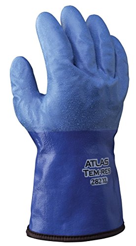 Showa Best 282 Atlas TEMRES Insulated Gloves, Waterproof/Breathable TEMRES Technology, Oil Resistant Rough Textured Coating, Acrylic Insulation, 2XL (1 Pair)