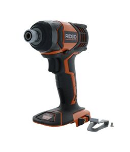 ridgid r86034 x4 18v lithium ion 1750 lbs torque 1/4 inch hex shank impact driver (battery not included, power tool only)