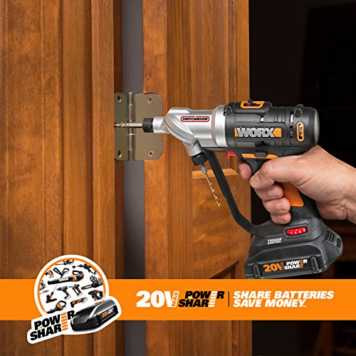 Worx WX176L 20V Power Share Switchdriver 1.5Ah 2-in-1 Cordless Drill & Driver