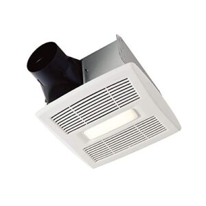 broan-nutone ae110l ventilation fan with led light and roomside installation, energy star certified, 110 cfm 1.0 sones white