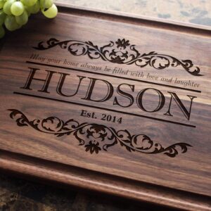 Straga Personalized Cutting Boards | Handmade Wood Engraved Charcuterie | Custom Housewarming, Home Purchase Gift for Homeowners, Real Estate Agents (Quote Design No.301)