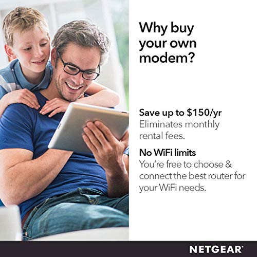 NETGEAR Cable Modem CM600 - Compatible with Cable Providers Including Xfinity by Comcast, Spectrum, Cox | for Cable Plans Up to 400 Mbps | DOCSIS 3.0 | 24x8