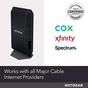 NETGEAR Cable Modem CM600 - Compatible with Cable Providers Including Xfinity by Comcast, Spectrum, Cox | for Cable Plans Up to 400 Mbps | DOCSIS 3.0 | 24x8