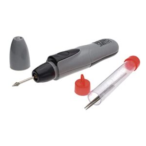 the beadsmith motorized bead reamer – cordless: 2 aa batteries – included 3 diamond points – use on glass, ceramic or stone – tools for opening & enlarging holes & softening & smoothing rough edges