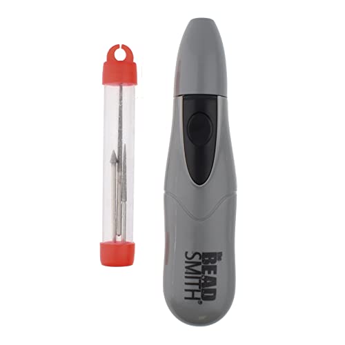 The Beadsmith Motorized Bead Reamer – Cordless: 2 AA Batteries – Included 3 Diamond Points – Use on Glass, Ceramic or Stone – Tools for Opening & Enlarging Holes & Softening & Smoothing Rough Edges