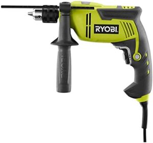 ryobi d620h 5/8" 6.2 amp 2,700 rpm heavy duty variable speed reversible hammer drill w/ depth stop rod and chuck key storage