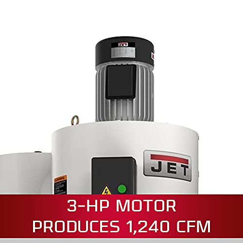 JET JCDC-3 Cyclone Dust Collector, 2-Micron Filter, 1240 CFM, 3HP, 1Ph 230 (717530K)