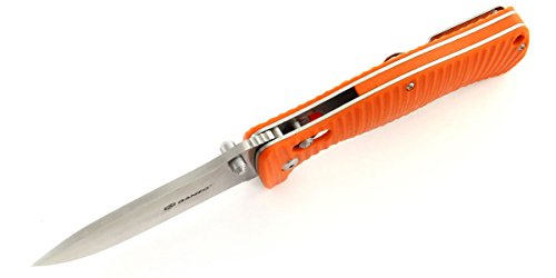 Ganzo G720-OR Tactical Pocket Folding Knife 440C Stainless Steel Blade G10 Anti-Slip Handle with Clip Fishing Hunting Outdoor Folder EDC Pocket Knife (Orange)