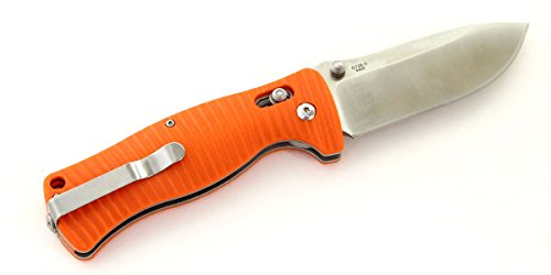 Ganzo G720-OR Tactical Pocket Folding Knife 440C Stainless Steel Blade G10 Anti-Slip Handle with Clip Fishing Hunting Outdoor Folder EDC Pocket Knife (Orange)