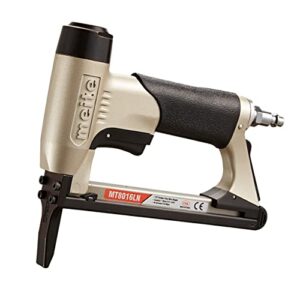 meite mt8016ln pneumatic upholstery stapler 21 gauge 80 series 1/2-inch crown 1/4" to 5/8" length air fine wire stapler gun with long nose