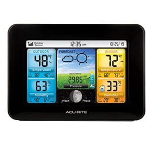 AcuRite Home Weather Station with Color Indoor Weather Station Display and Indoor Outdoor Thermometer, Wireless Outdoor Temperature Thermometer Sensor (02077)