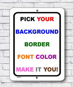 personalized custom metal sign design your own multiple colors (9x12, vertical)