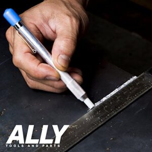 ALLY Tools Two Round Soapstone Holder with 14 Welding Quality Round Soapstone Pens Refills for Welders - Perfect for Making Removable Markings on Steel, Aluminum, and Cast Iron