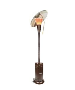 hampton bay 38,200 btu bronze heat-focusing propane gas patio heater heat-focusing reflectors adjust to offer excellent heat distribution