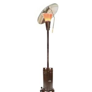 Hampton Bay 38,200 BTU Bronze Heat-focusing Propane Gas Patio Heater Heat-focusing Reflectors Adjust to Offer Excellent Heat Distribution